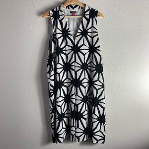 Vince Camuto Sleeveless Printed Shift Dress Large